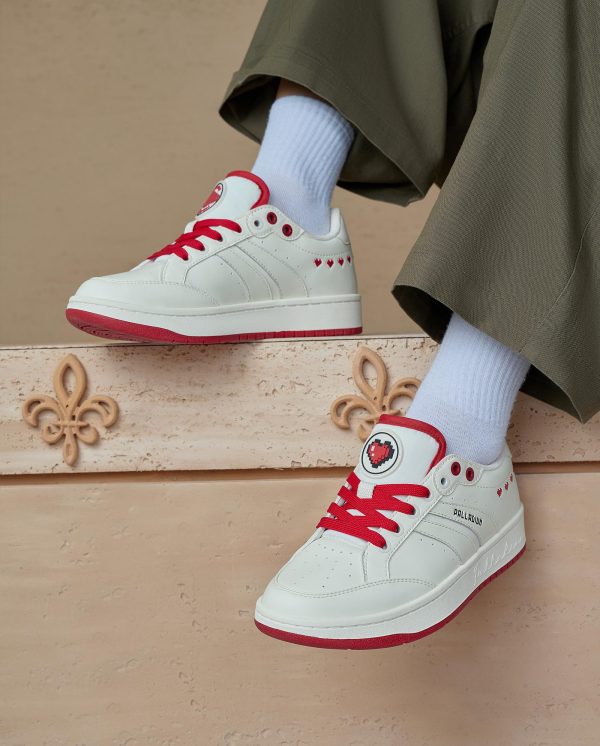 09249-119-M | MEN'S PALLALOUVEL VALT SNEAKERS | BEIGE/RED – Image 2