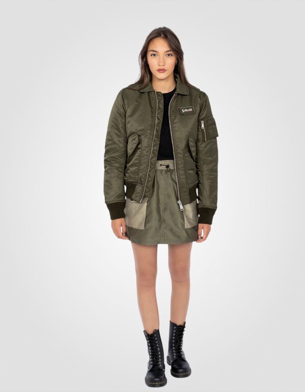 Bomber CWU army kakien nylon recyclé, coupe ajustée