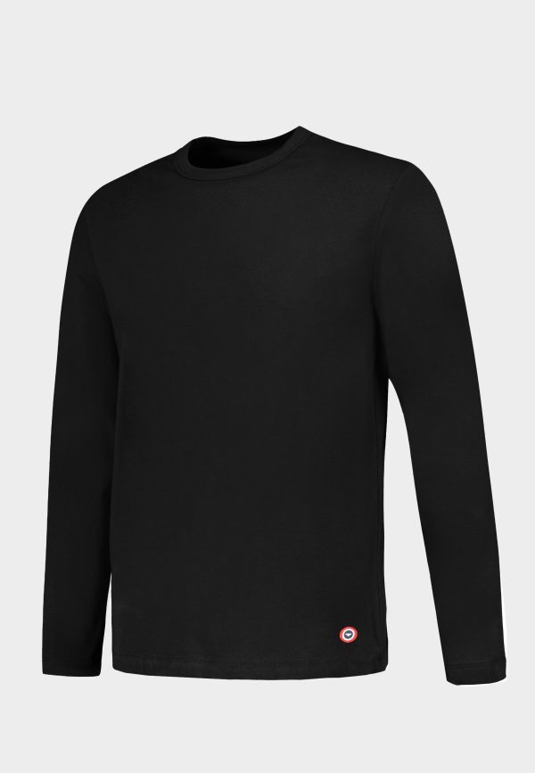 T-shirt manches longues en coton - Superbe Noir