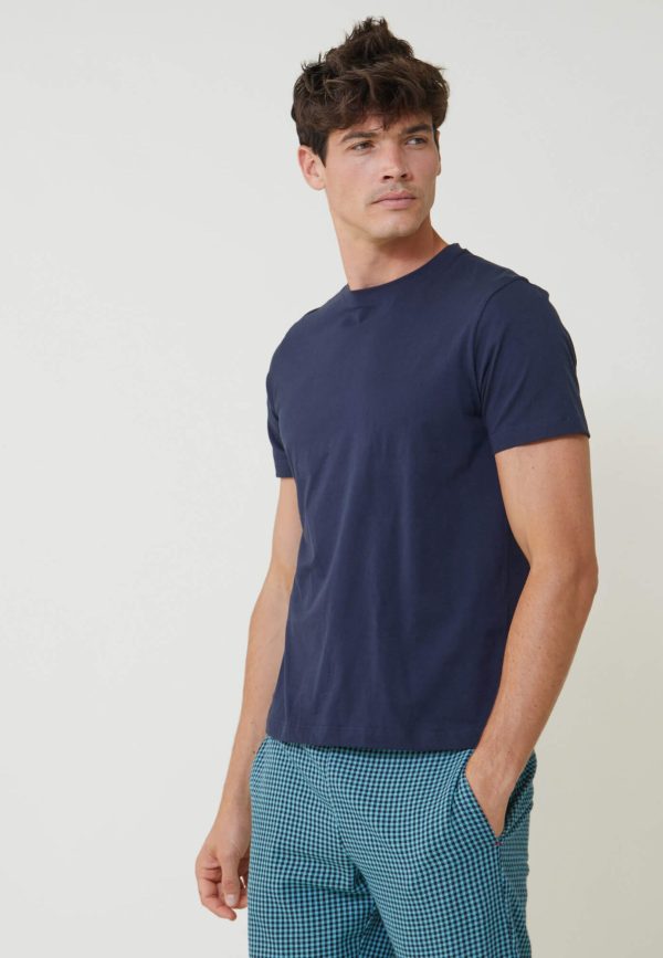 T-shirt col rond en coton - Jean Marine