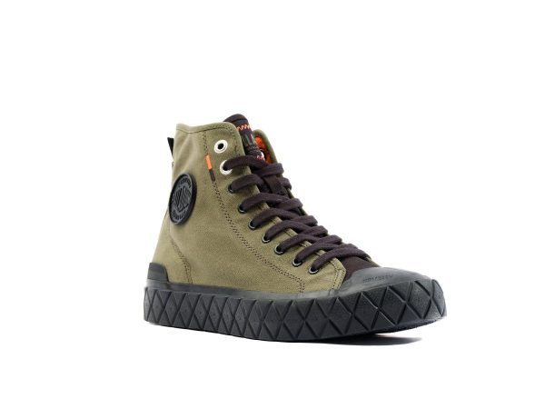77015-361-M | PALLA ACE CANVAS MID | OLIVE NIGHT/BLACK – Image 2