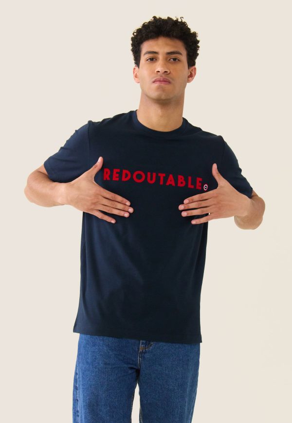T-shirt mixte col rond en coton - Jean-P Marine – Image 2