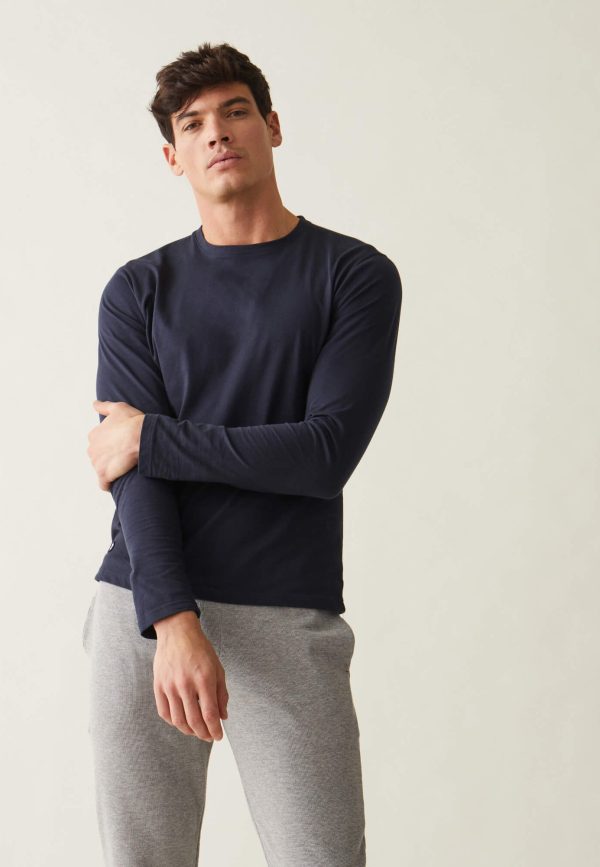 Tee-shirt manches longues en coton - Jeannot Marine