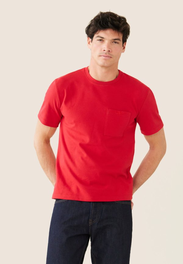 T-shirt Homme en coton - Sasha Rouge Cerise