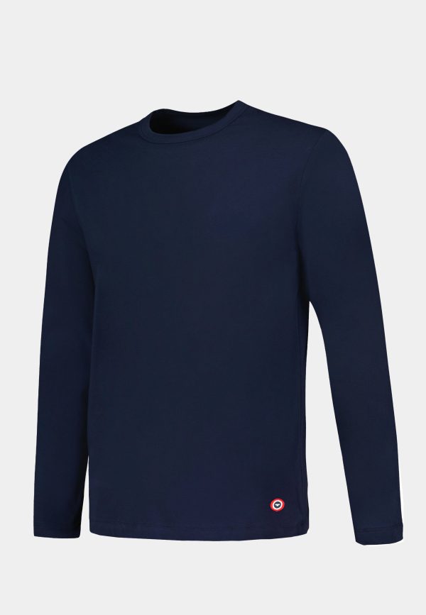 T-shirt manches longues en coton - Superbe Marine