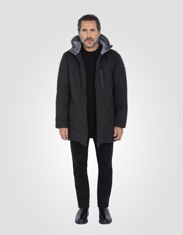 Parka noire longue