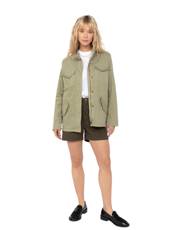 Veste de combat multipoches kaki clair