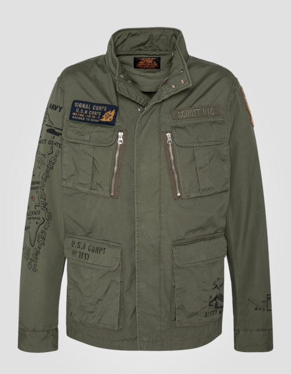 Veste de combat kaki badgée – Image 2
