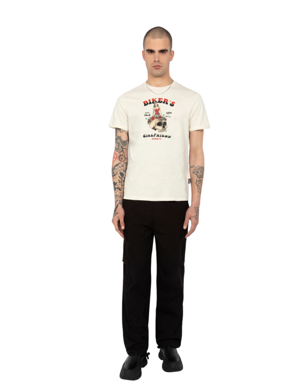 T-shirt pin-up bikers blanc