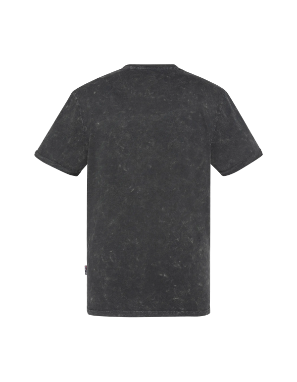 T-shirt pin-up bikers noir délavé – Image 2