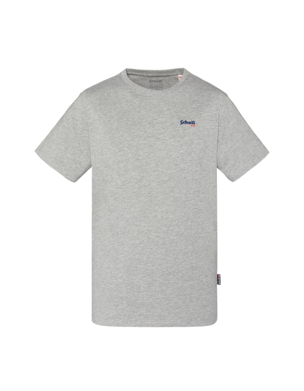 T-shirt col rond gris chiné – Image 2