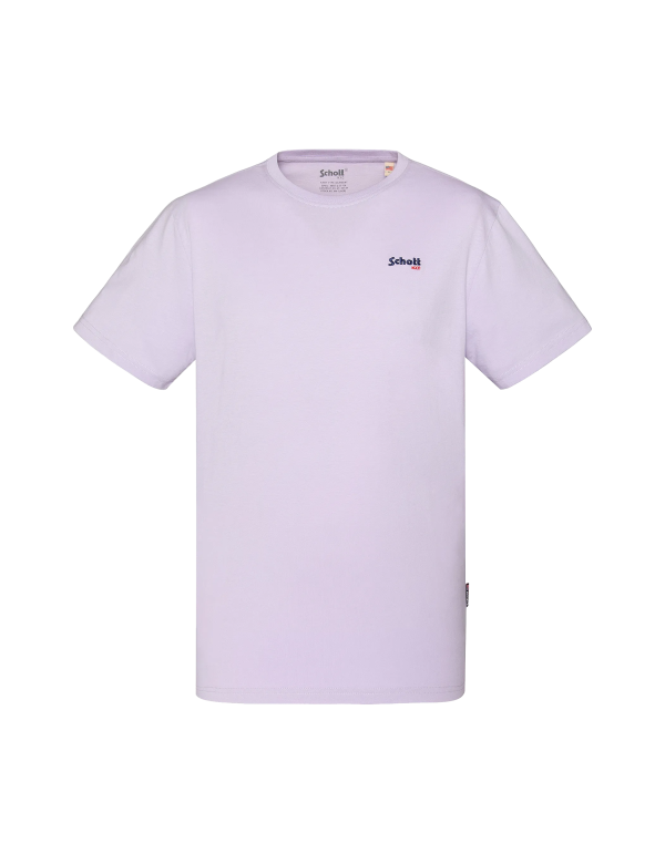 T-shirt col rond violet pastel