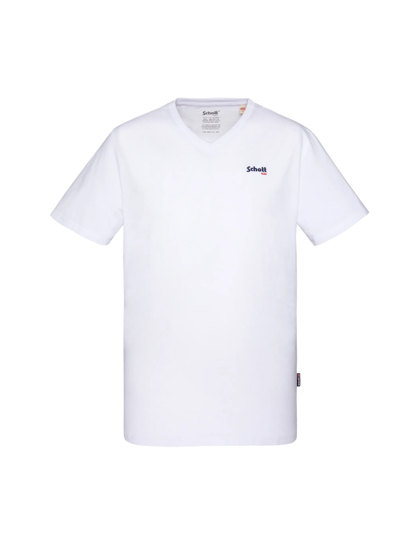 T-shirt col V blanc