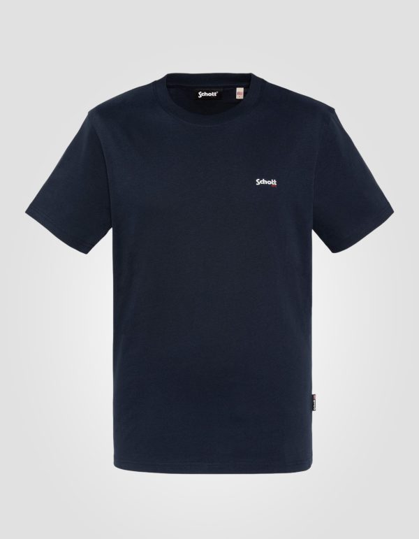 T-shirt bleu marine à manches courtes