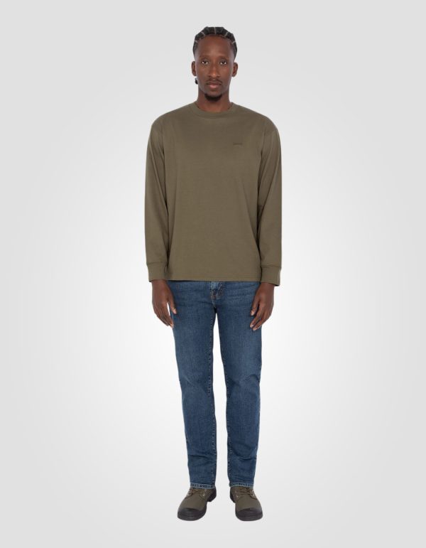 T-shirt kaki à manches longues