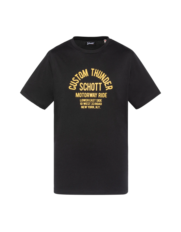 T-shirt noir imprimé biker