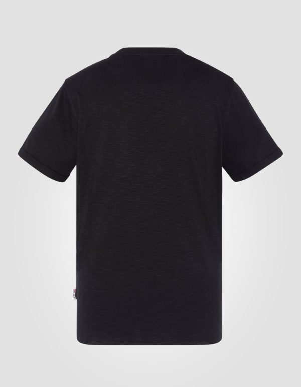 T-shirt noir effet flammé – Image 2