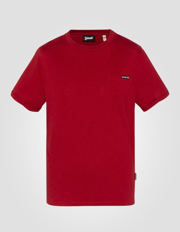 T-shirt rouge effet flammé