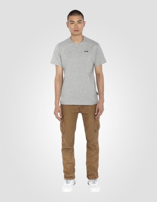 T-shirt col rond gris chiné