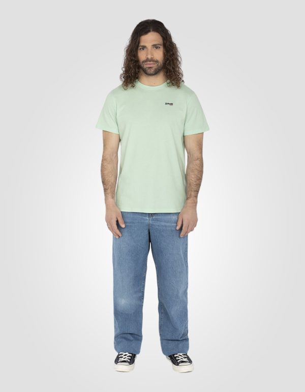 T-shirt col rond vert pastel
