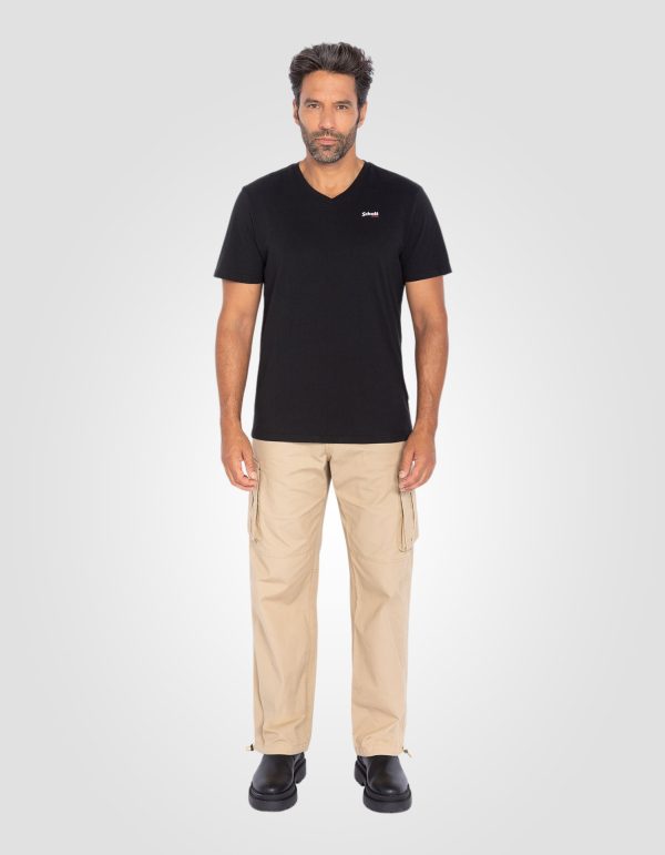 T-shirt col V noir