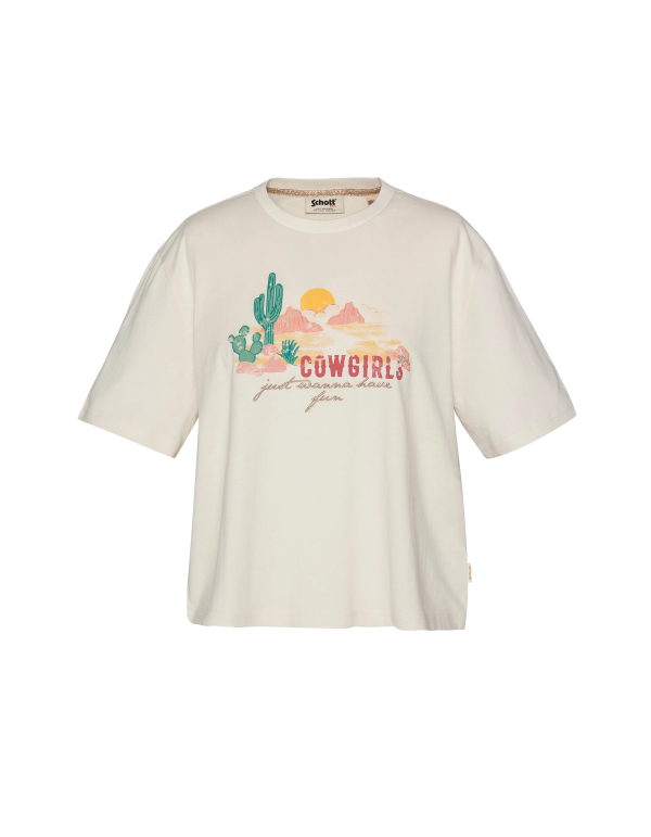 T-shirt western blanc