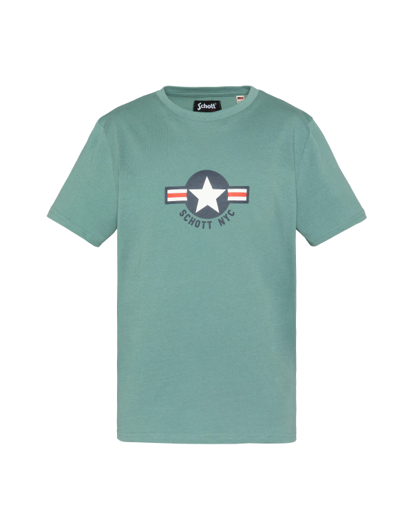 T-shirt vert clair imprimé enfant