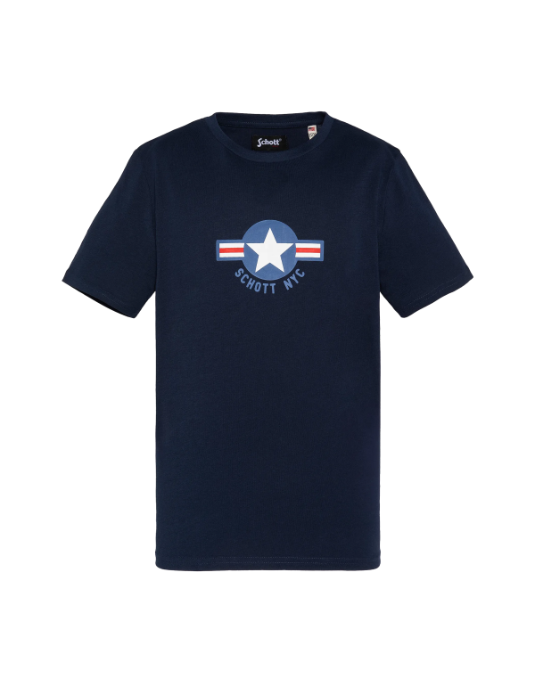 T-shirt bleu marine imprimé enfant