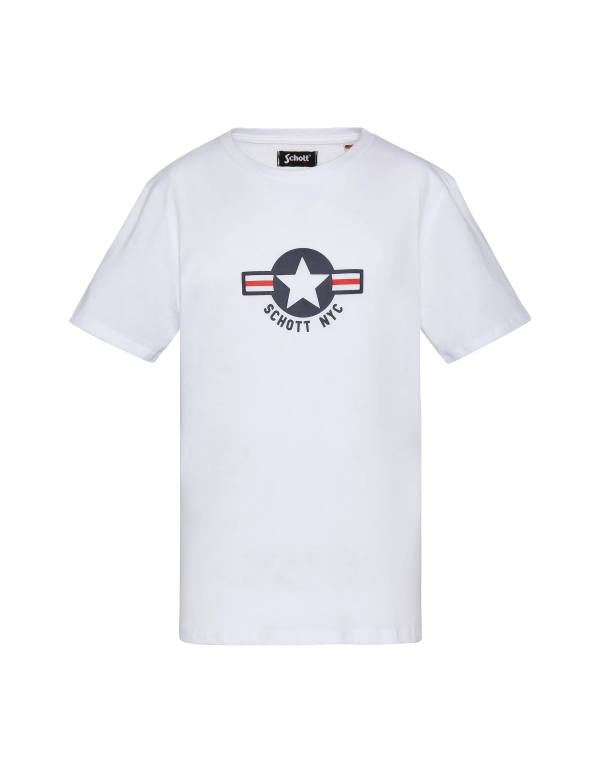 T-shirt blanc imprimé enfant