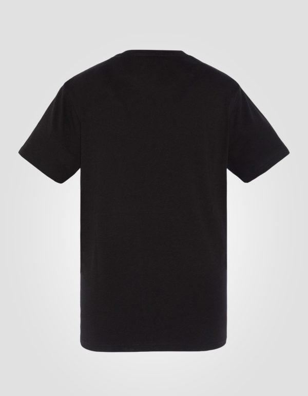 T-shirt noir imprimé poitrine – Image 2