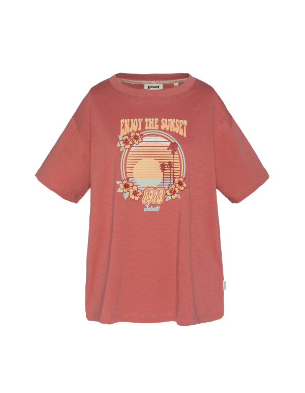 T-shirt Hawaï rose