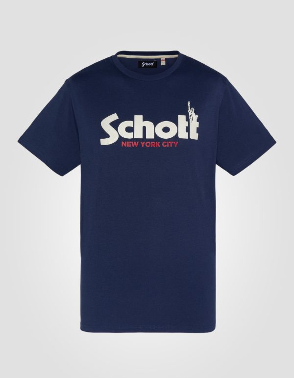 T-shirt imprimé bleu marine