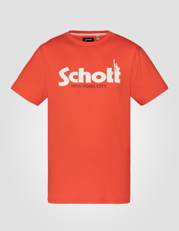 T-shirt imprimé orange