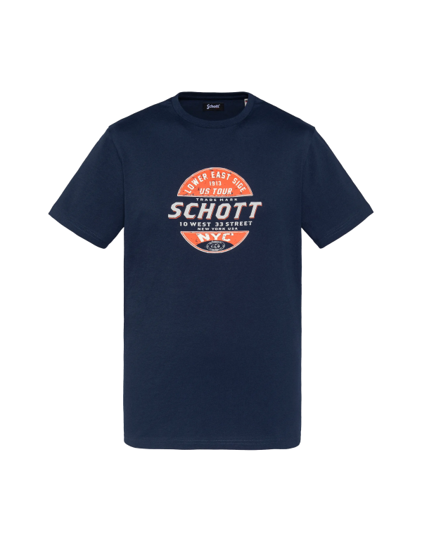 T-shirt bleu marine imprimé