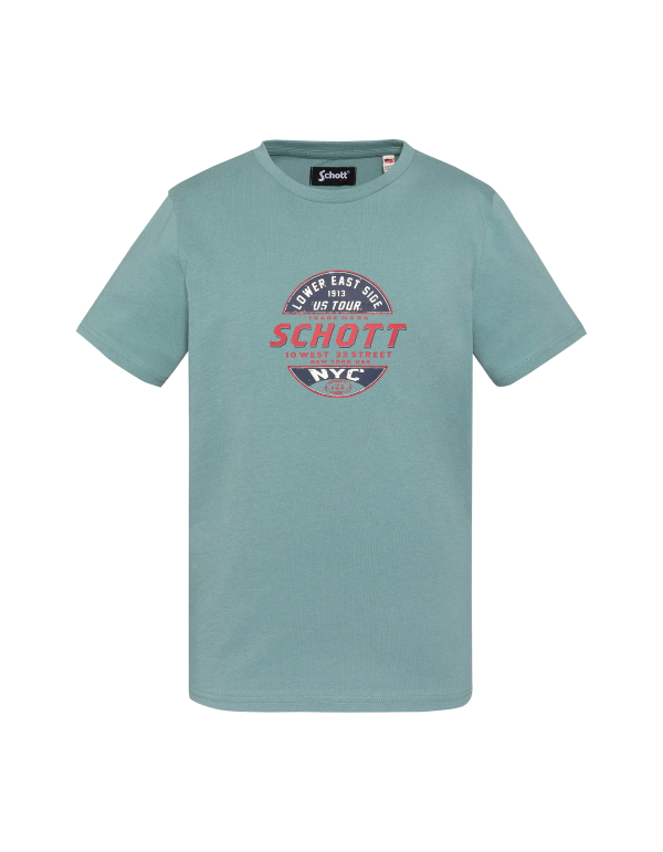 T-shirt vert clair imprimé enfant