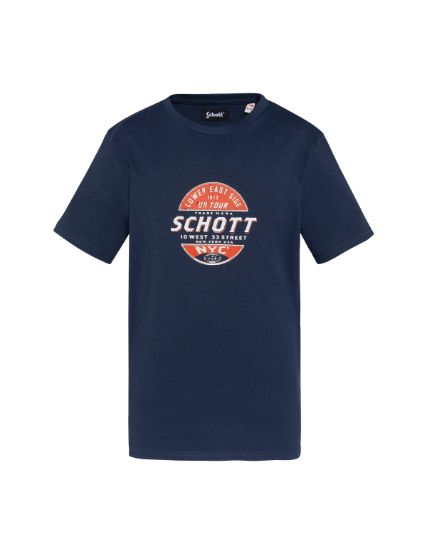 T-shirt bleu marine imprimé enfant