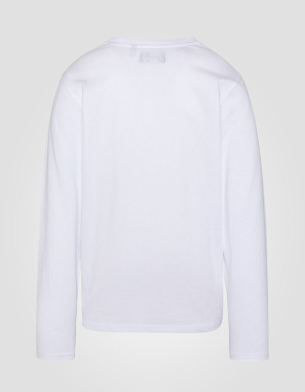 T-shirt imprimé blanc à manches longues – Image 2