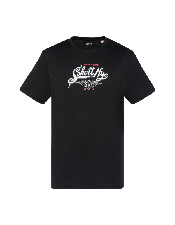 T-shirt noir imprimé